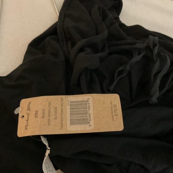 NWT Michael Stars Elegant Black Sleeveless Shirt Size OS - Picture 10 of 11